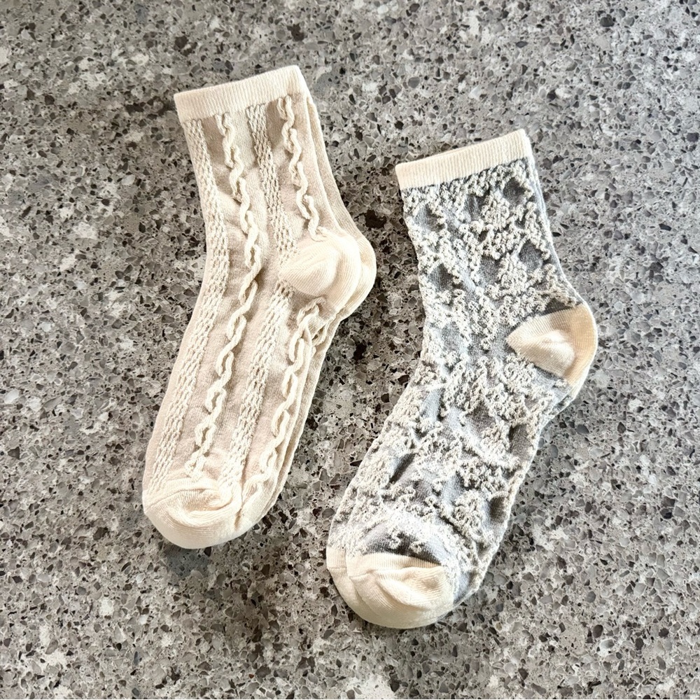 Romantic Textured Dress Sock Set (Set of 2)!